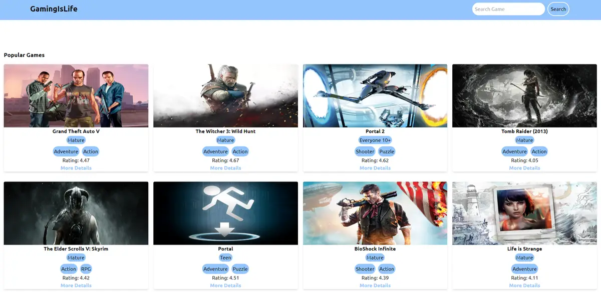 Screenshot of Gaming Is Life